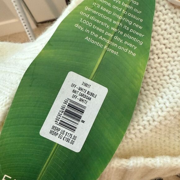 NWT Farm Rio Ribbed Goldtone-Buttoned Cardigan - Picture 6 of 6